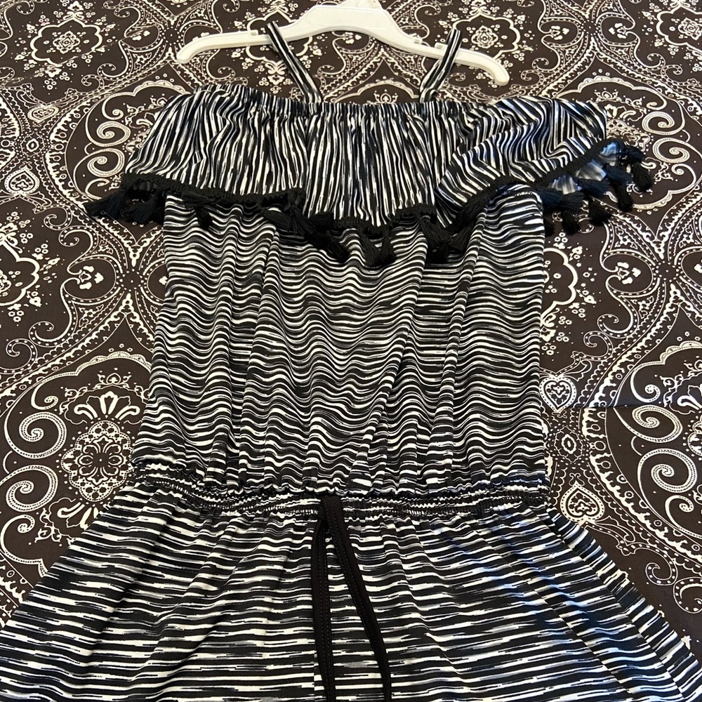 Black and white romper